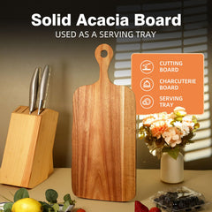 Salad spoon included with cutting board set