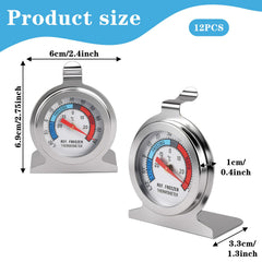 stainless steel fridge thermometer with large dial