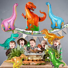 Large dinosaur foil balloon 2 chrome finish