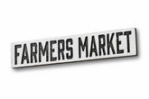 Large FARMERS MARKET Sign carved on solid wood board