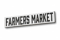 Large FARMERS MARKET Sign carved on solid wood board