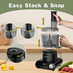 large feed chute for whole vegetables