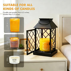Portable candle warmer lamp with built in handle