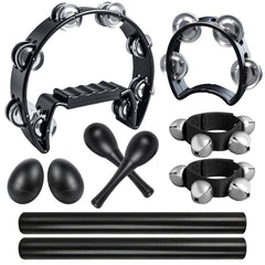 Large tambourine 8.3 x 7.5 inches included in the set