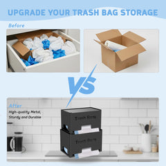 large trash bag dispenser suitable for 13-gallon bags