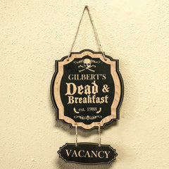 Personalized wood sign with laser engraved lettering