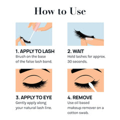 Hypoallergenic lash adhesive gentle on sensitive eyes
