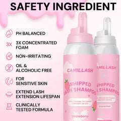 Lash extensions cleaning bath kit with foam cleanser