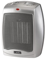 Lasko 754200 silver compact space heater with carry handle