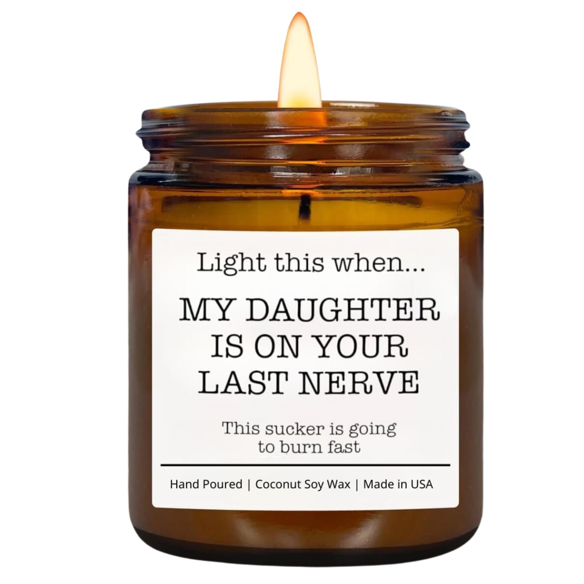 9 oz Last nerve candle with humorous label