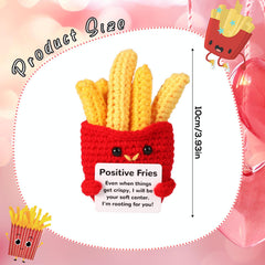 Encouragement card included with lasuroa Positive Fries doll