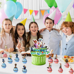 18 latex balloons in three designs