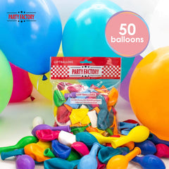 50 latex balloons included with kit