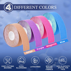 Latex-free waterproof face tape adhesive close view