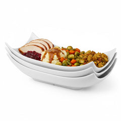LAUCHUH porcelain serving platters 12-Inch set of 3 white