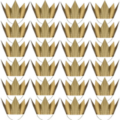 Elastic strap gold paper crown close up