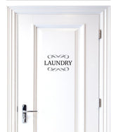 Laundry decal sized 11W x 6.5H for laundry area