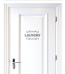 Laundry decal sized 11W x 6.5H for laundry area