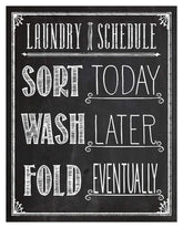 Laundry Schedule Chalkboard Look 11x14 Unframed Typography Art Print