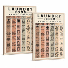 Laundry Symbols Guide Fridge Magnet 6x8 on metal surface