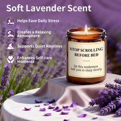 7oz lavender candle for sleep and stress relief