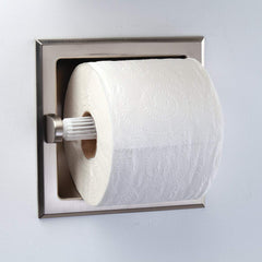 Spring loaded vented toilet paper holder