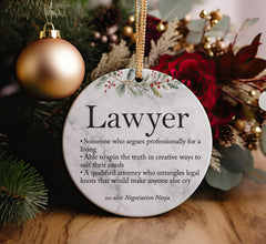 Lawyer Definition ornament for attorneys and students