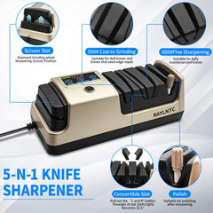 Knife sharpener LCD display close up