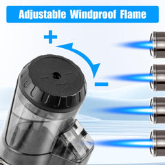 LcFun torch lighter with bottom flame adjustment dial