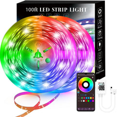 Lcutml 100FT smart LED strip lights RGB color changing