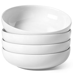 LE TAUCI pasta bowls 8-5 inch white 4pc set