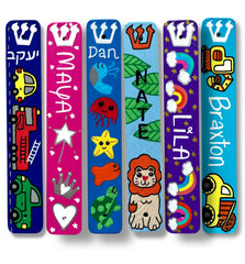 Lea Joelle mezuzah case with hand painted design