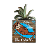 Lea Joelle Otter Box planter natural brown