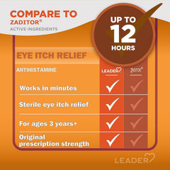 Leader Eye Itch Relief ketotifen drops for itchy eyes