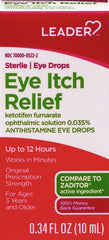 LEADER Sterile Eye Drops bottle 0.34 oz for eye allergy relief