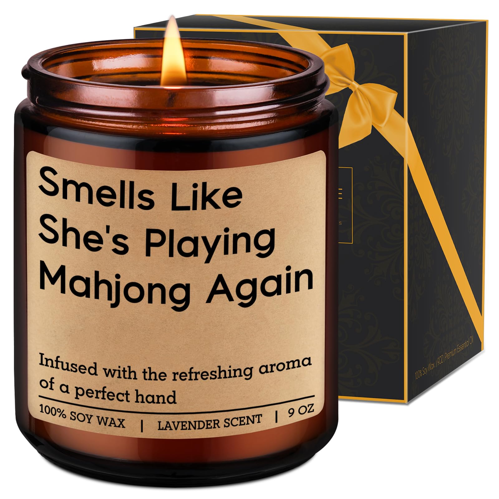 LEADO Mahjong candle 9 oz lavender scent for women