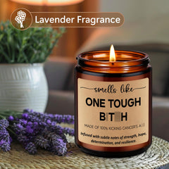 Breast cancer survivor gifts for Woman LEADO lavender candle 9 oz