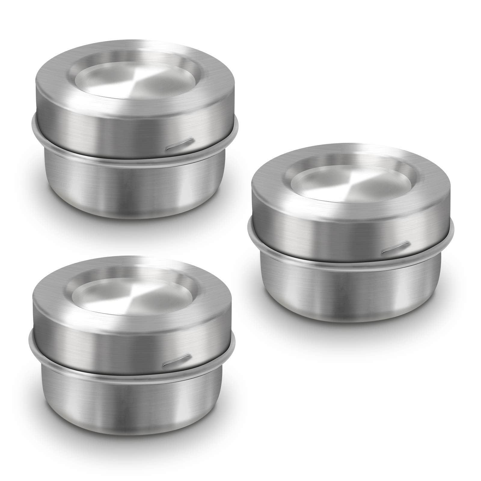LEADUP 18/8 stainless steel dips containers 1.5 oz set of 3