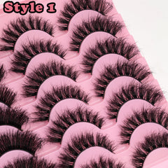 LEAFMOON Cat Eye Lashes 21 Pairs Faux Mink with Flexible Band