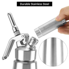 Leak-free canister feature of QWORK whipped cream dispenser