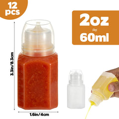 Leak-proof condiment bottles with screw caps
