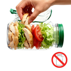 Built in 2.5 oz leak-proof dressing container