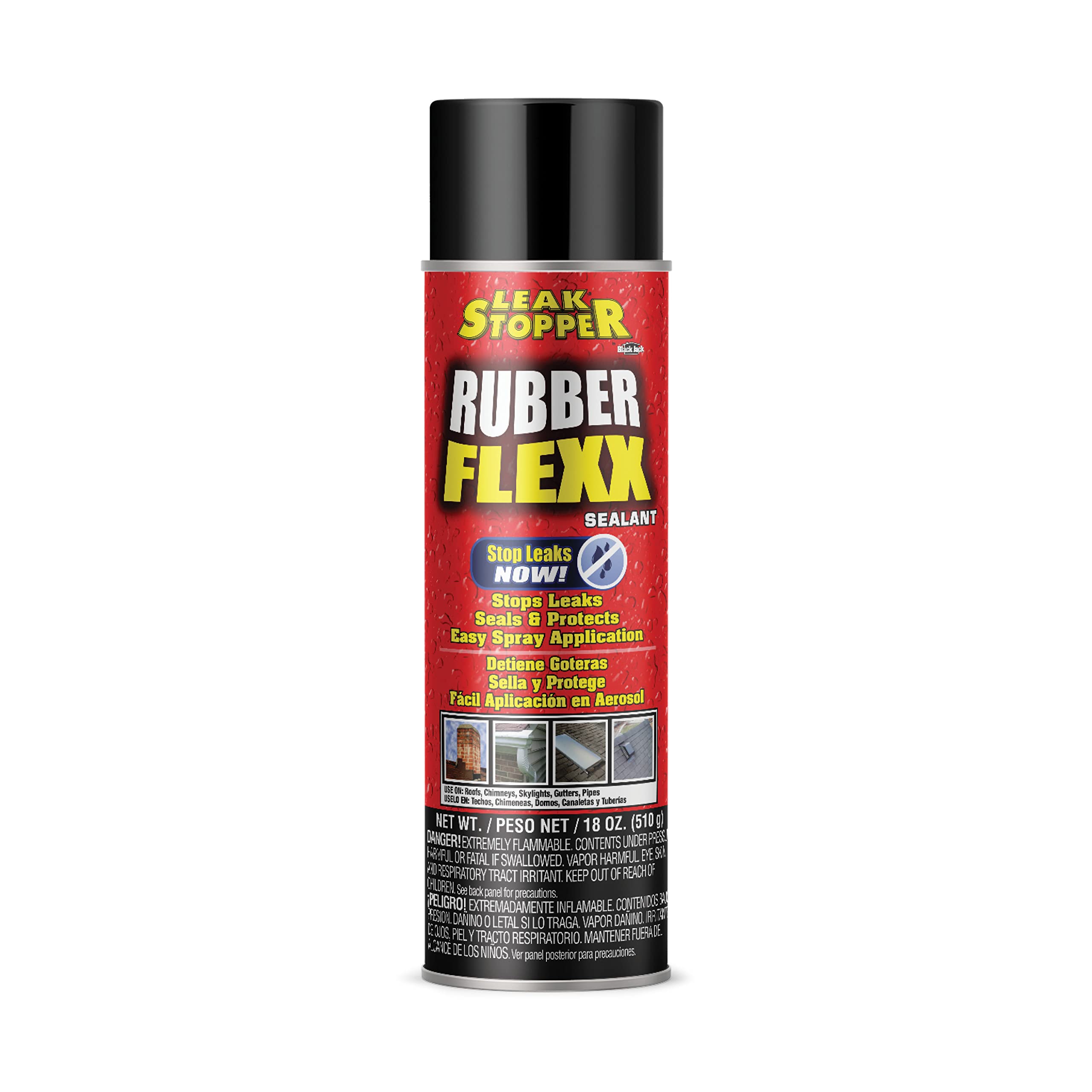 Leak Stopper Rubber Flexx Black 18oz bottle