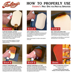 Vegetable tanned leather color applied with Fiebing's Pro Dye Black