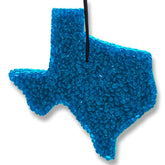 Leather and Lace Scented Freshie blue Texas state shape air freshener