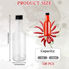 5oz clear PET bottle LECEHIVO set for sauces dressings