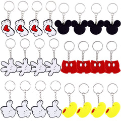 Lecinc mouse keychain style 1 silicone pendant with alloy ring