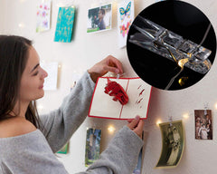 Indoor outdoor use fairy lights for photo display and decor