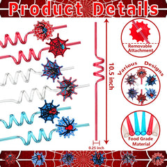 Spider web straw design for spider theme parties