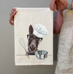 Giftable donkey towel featuring artwork by Lee Keller